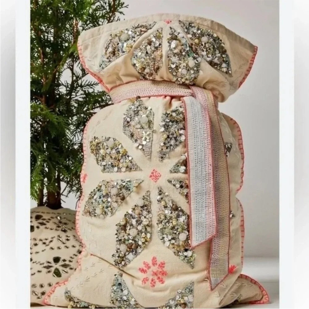 NEW Free People One Perfect Present Gift Sack Embelished Fairy Whimsical Chic